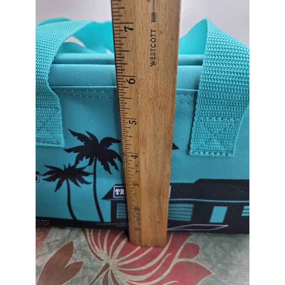 Trader Joe’s MINI TOTE Insulated Bag TEAL Cooler NEW WITH TAGS 6x6x10 Inch - Picture 5 of 8